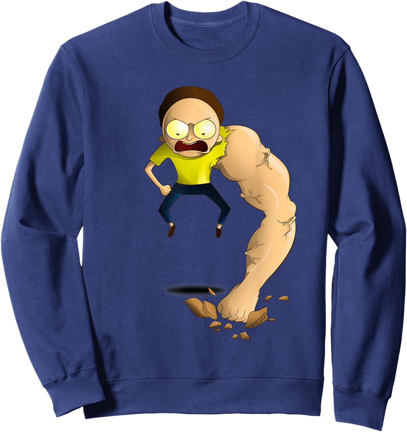 Rick and Morty Shirt Armothy Muscle Sweatshirt - Sweatshirt | Navy
