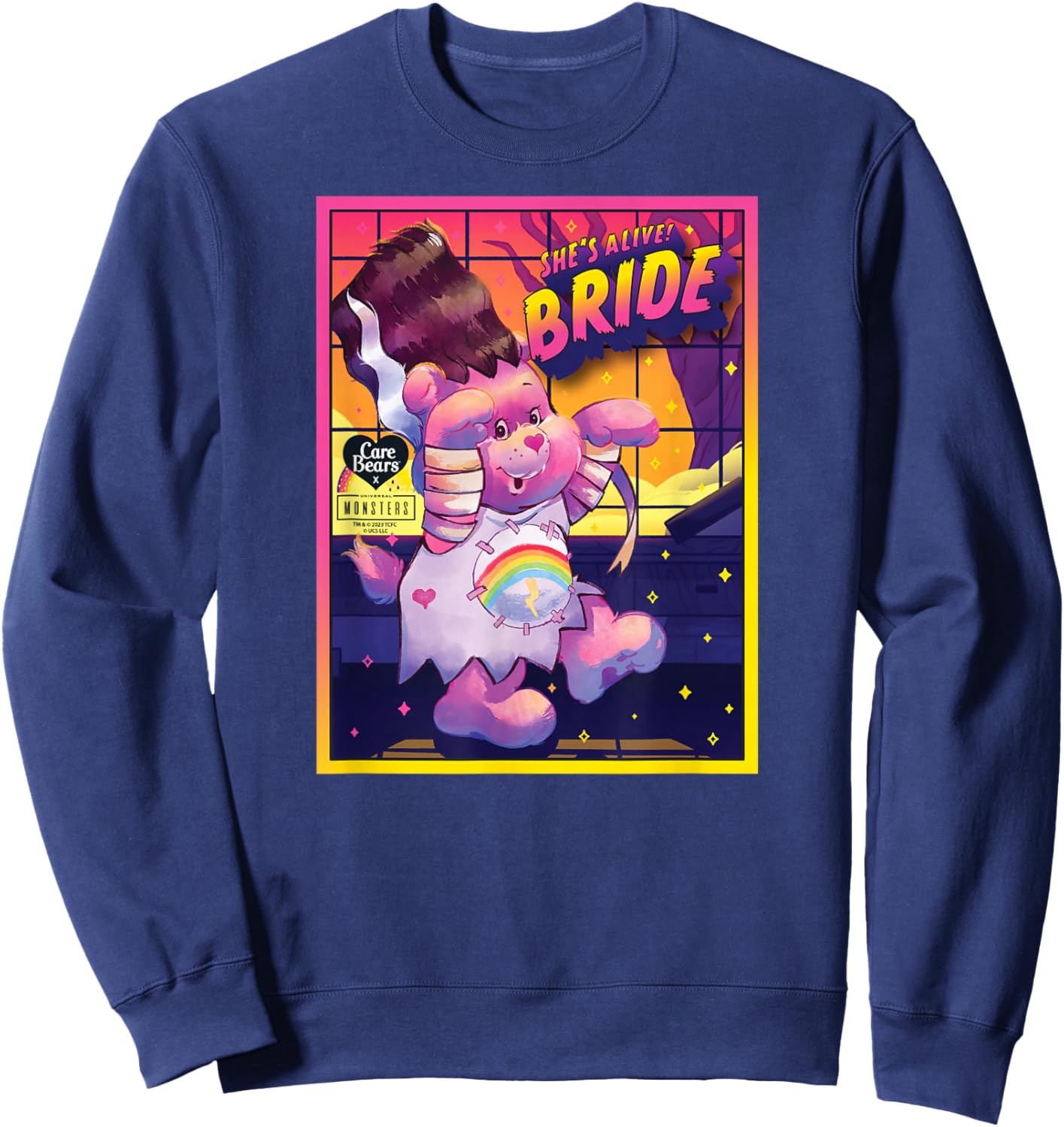 Care Bears x Universal Monsters Cheer Bear Bride Sweatshirt - Sweatshirt | Navy