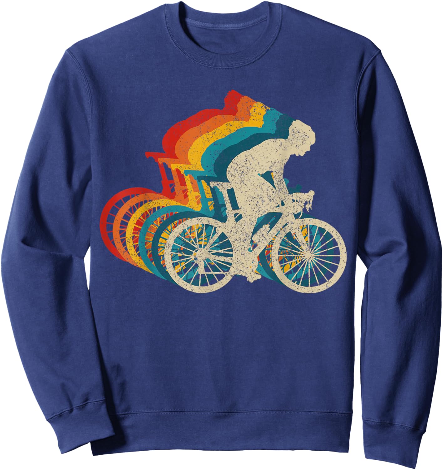 Cycling Vintage Retro Road Bike Road Bike Road Bike Gift Sweatshirt - Sweatshirt | Navy