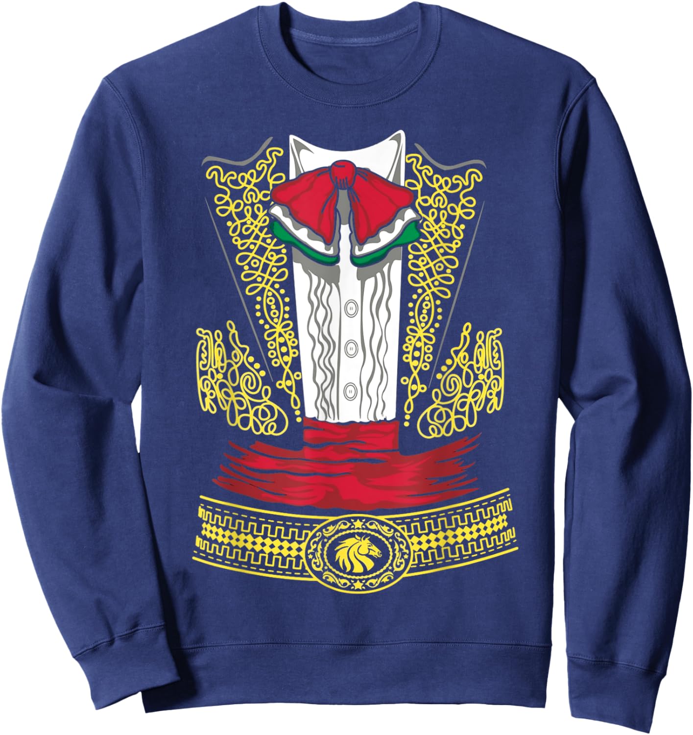 Mariachi Charro Mexican Costume for Dia de los Muertos Sweatshirt - Sweatshirt | Navy