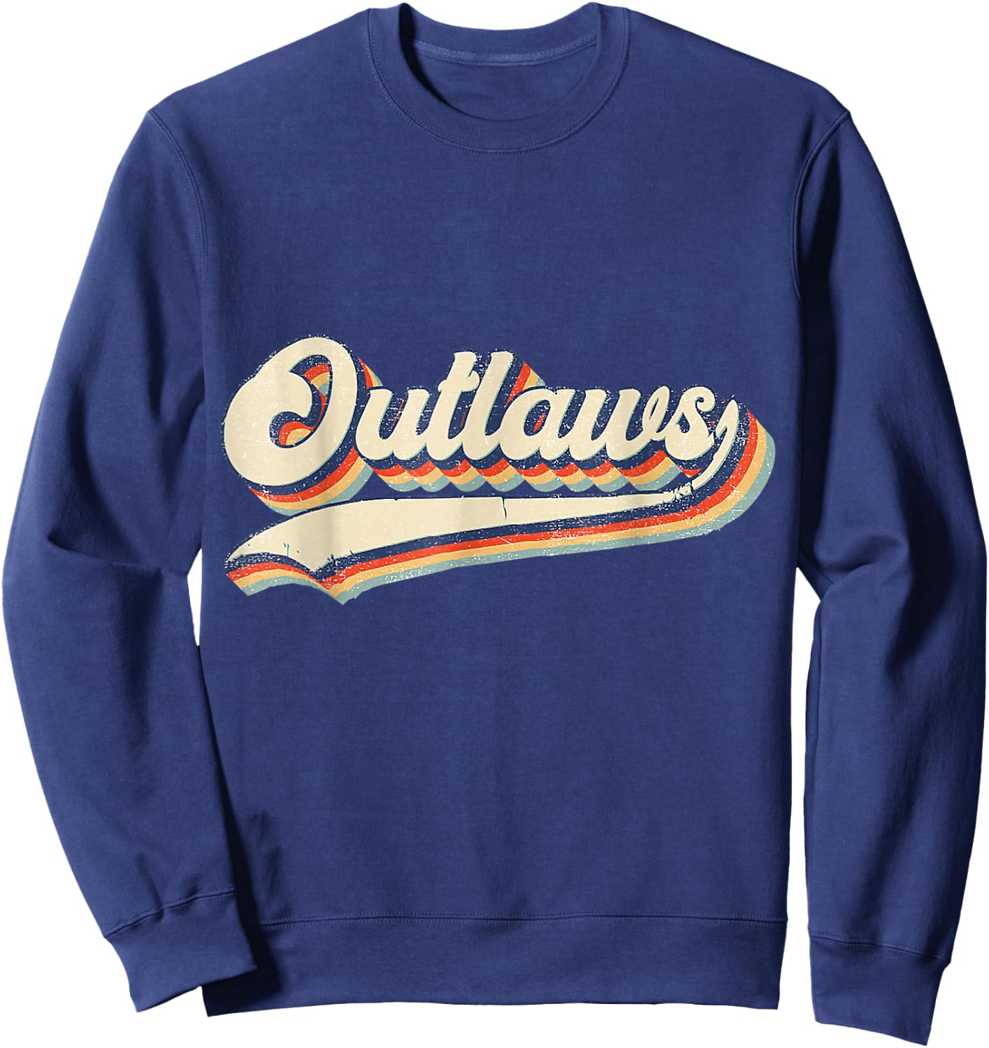 Outlaws Sports Name Vintage Retro Women Boys Girls Sweatshirt - Sweatshirt | Navy
