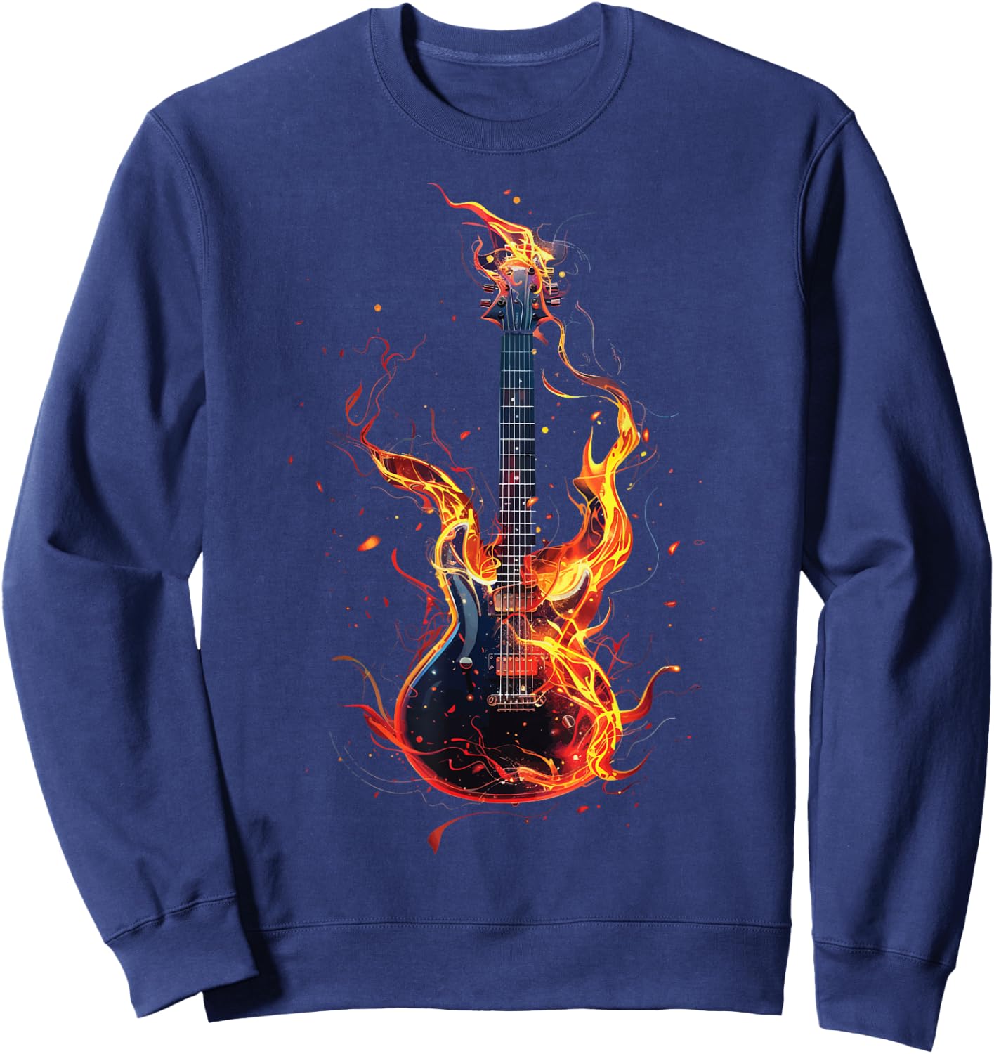 Guitar Guitars Player Guitarist Sweatshirt - Sweatshirt | Navy