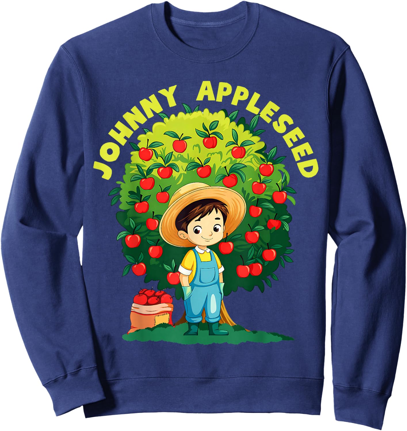 Johnny Appleseed Lazy Costume for Boys & Girls Kids Sweatshirt - Sweatshirt | Navy