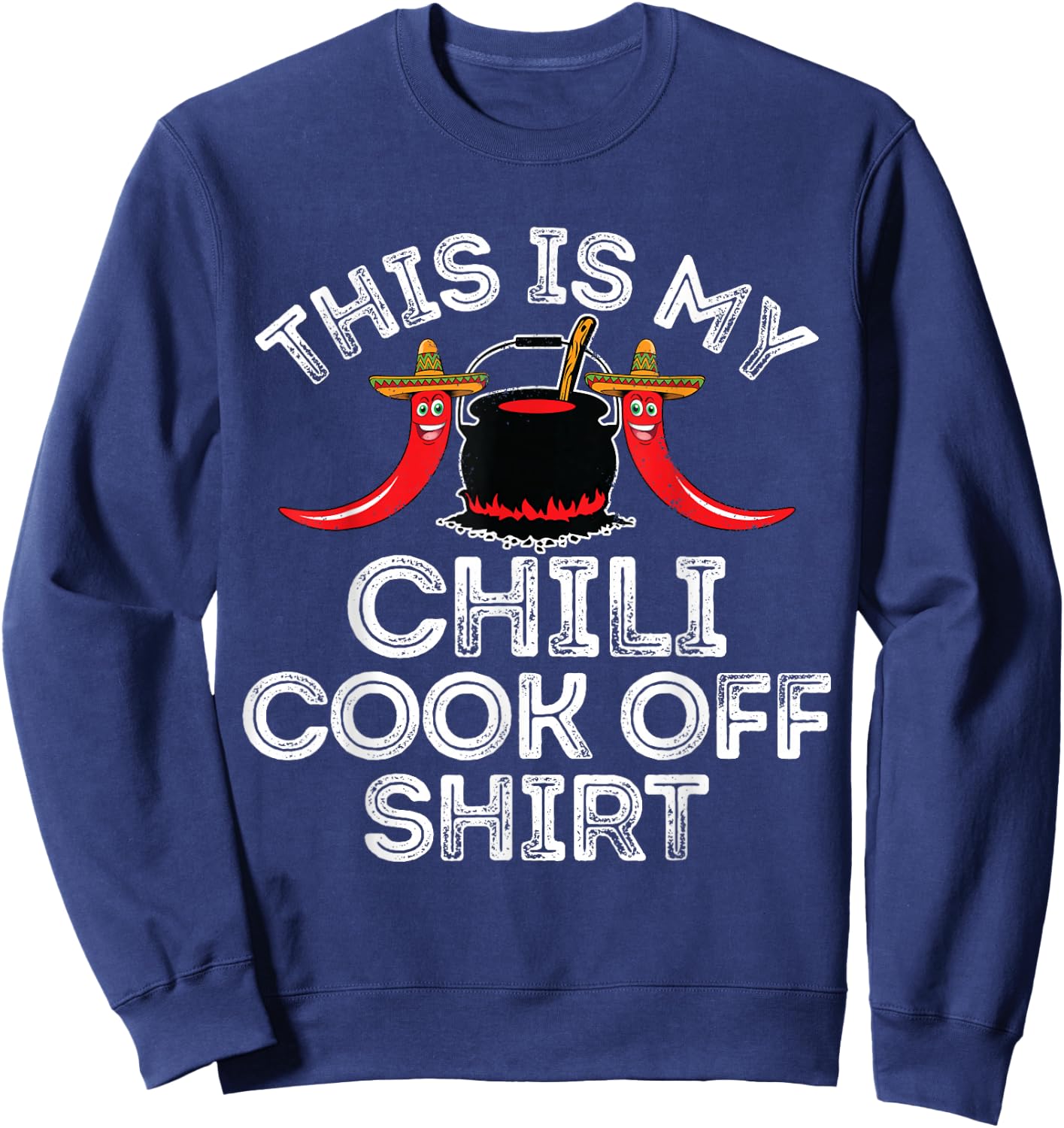 Funny Chili Cook Off Gift Women Kids Sweatshirt - Sweatshirt | Navy