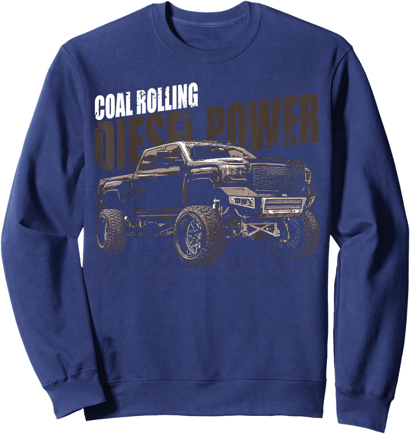 Diesel Power Coal Rolling Turbo Diesel Truck Sweatshirt - Sweatshirt | Navy