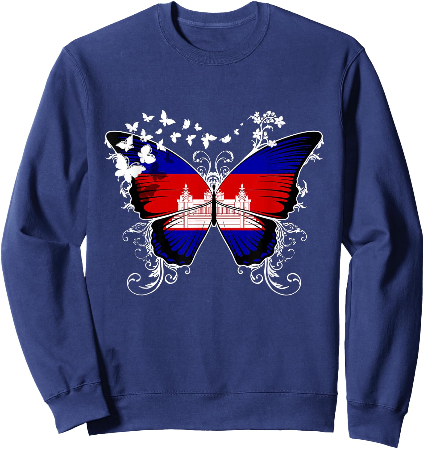 Cambodia Flag Cambodian Sweatshirt - Sweatshirt | Navy