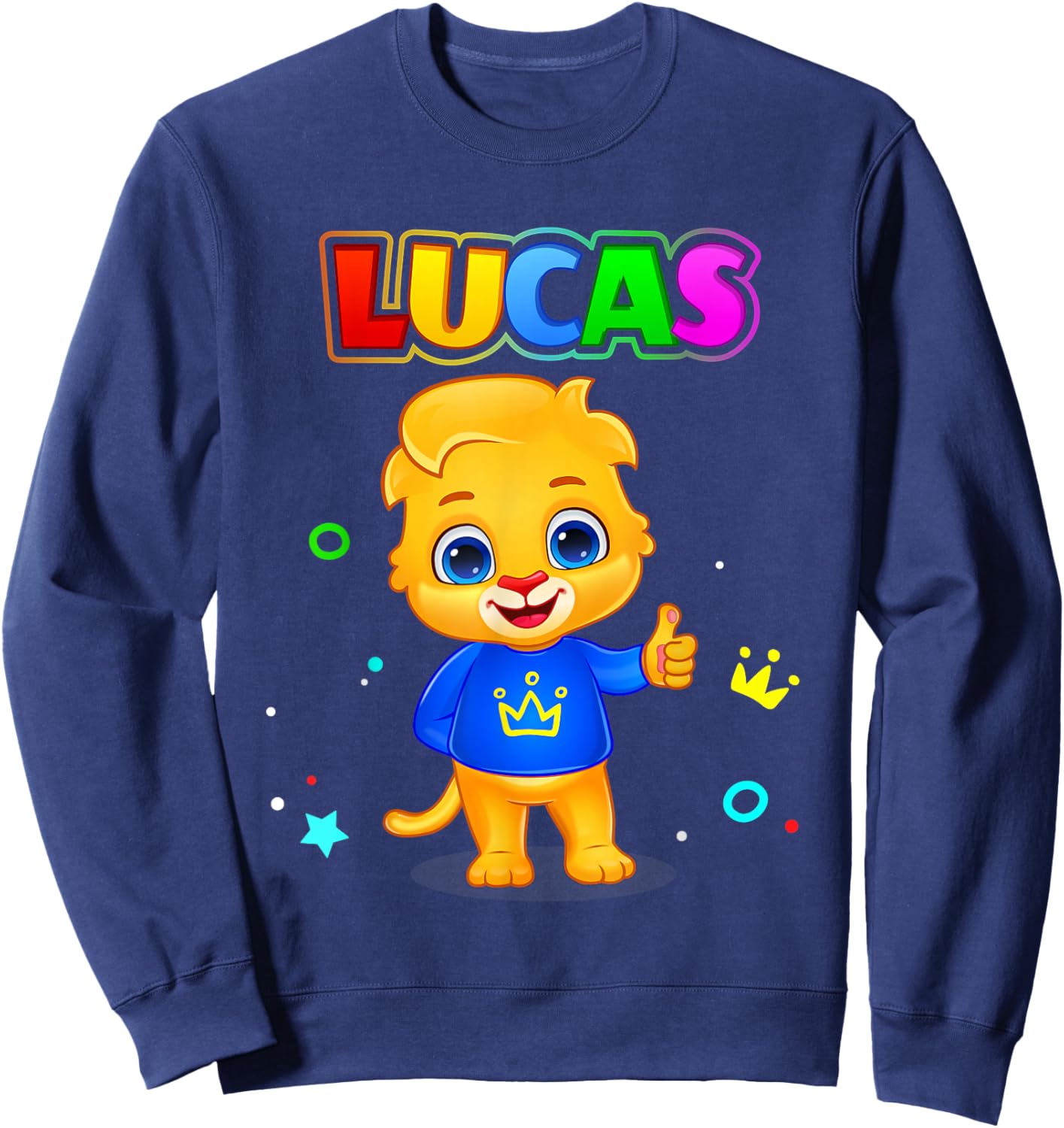 Lucas Classic Pose | Official Lucas & Friends Small Sweatshirt - Sweatshirt | Navy