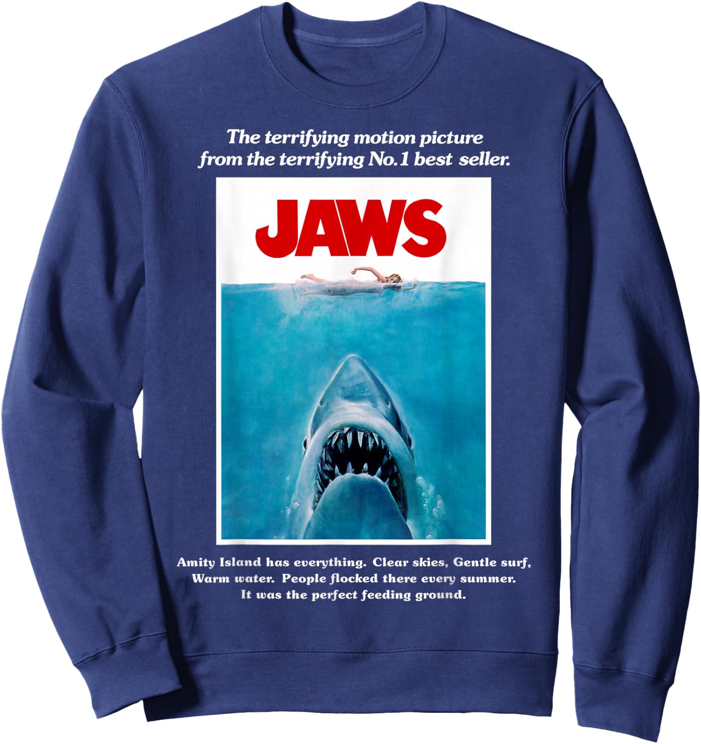 Jaws Movie Poster Sweatshirt - Sweatshirt | Navy