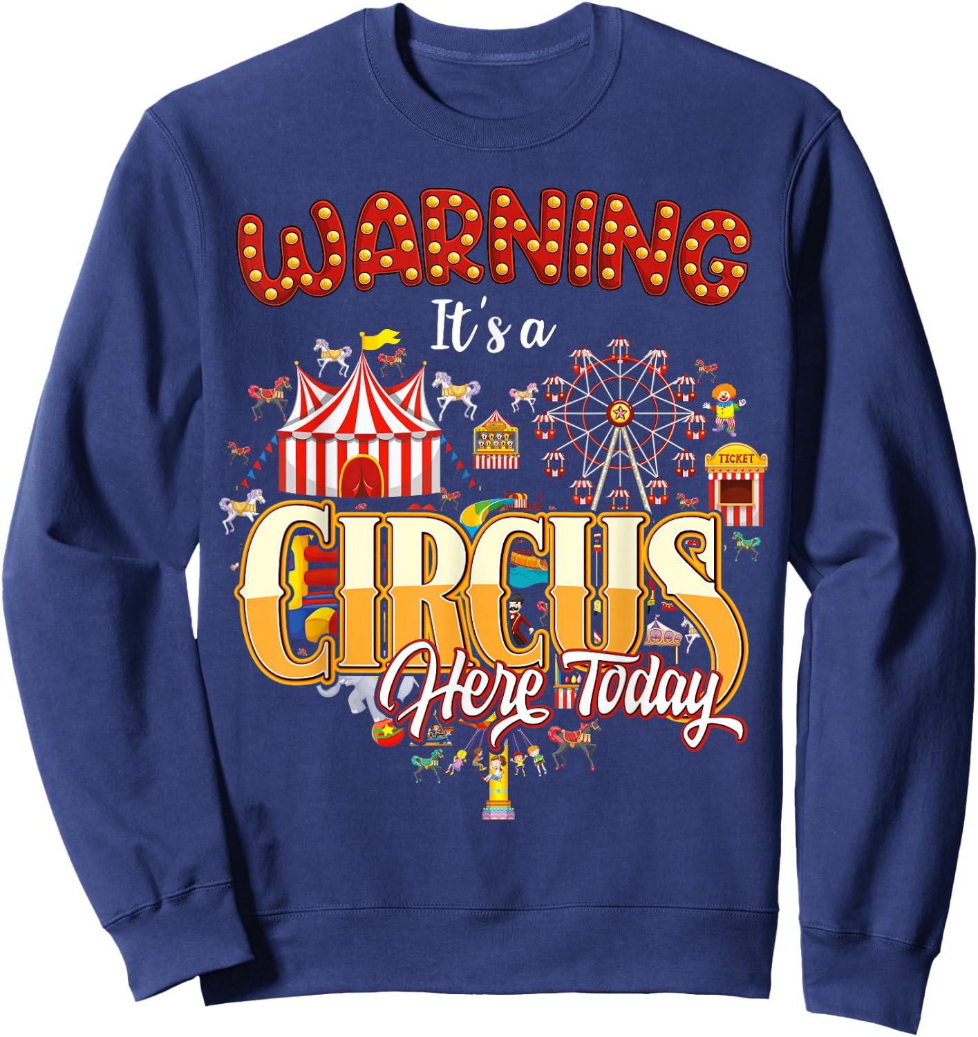 Funny Circus Carnival Crew staff Party Lovers Men Women Kids Sweatshirt - Sweatshirt | Navy