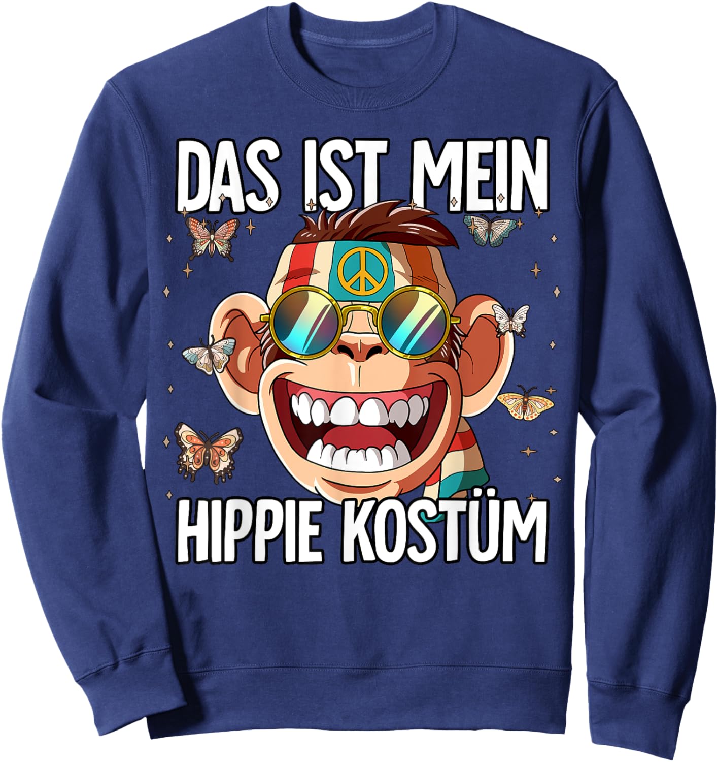 Das Ist Mein Hippie Kostüm 60er 70er Jahre Kostüm Sweatshirt - Sweatshirt | Navy