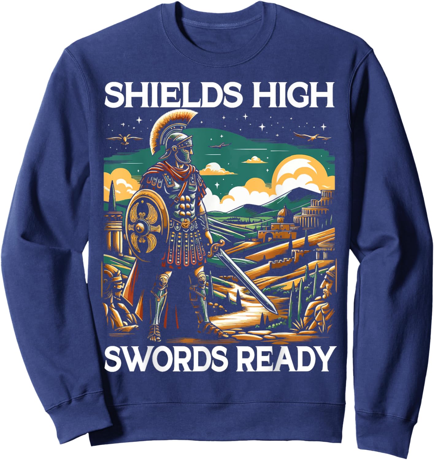 Roman Legionnaires Gladiator Ancient Rome Roman Empire Sweatshirt - Sweatshirt | Navy
