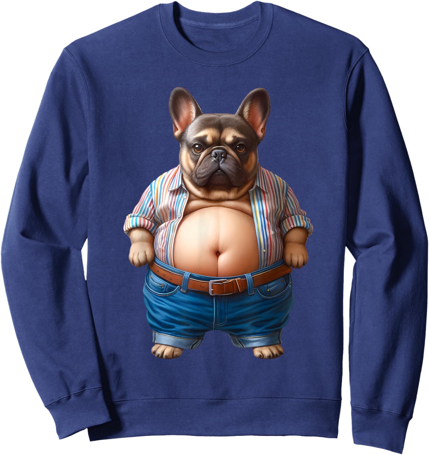 Hilarious Chunky French Bulldog for Fat Dog Lovers Sweatshirt - Sweatshirt | Navy