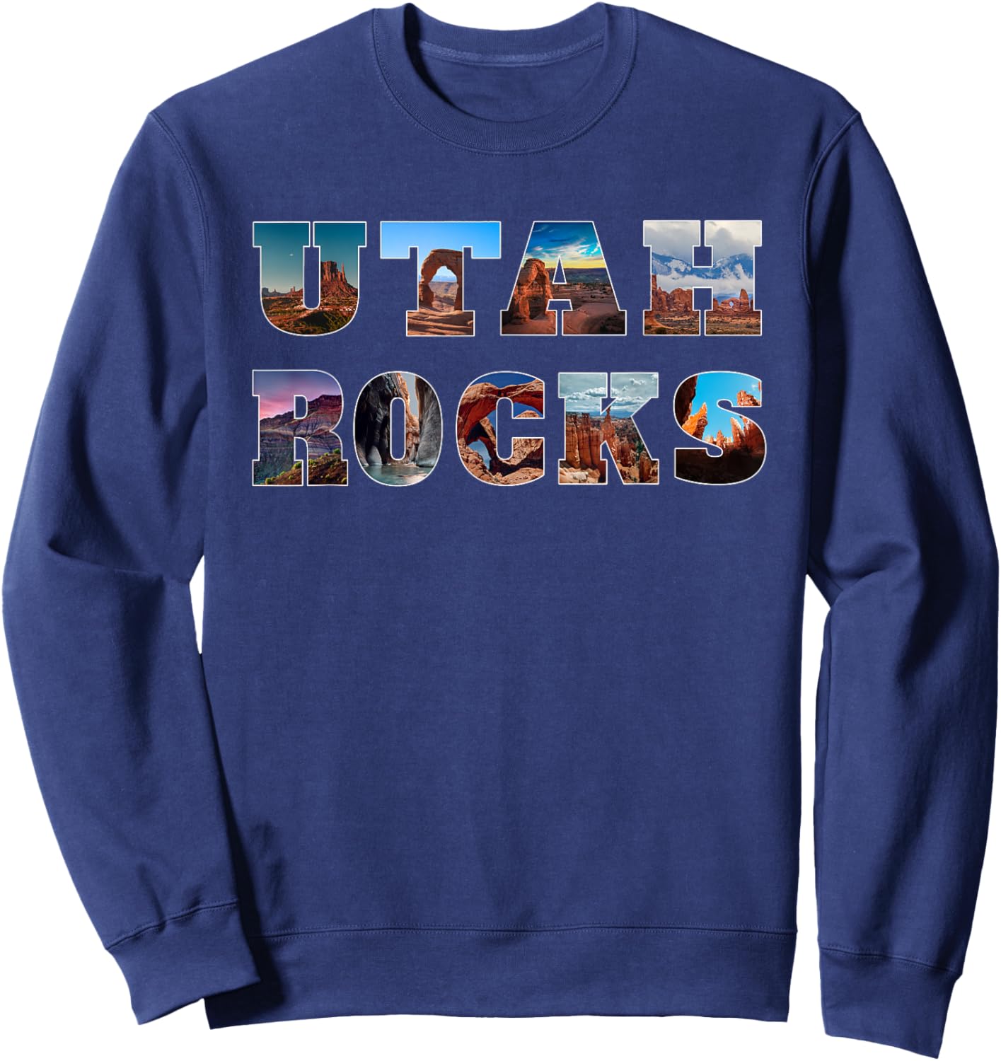 Utah Rocks, National Parks, Hiking, Rock Hunter Apparel Sweatshirt - Sweatshirt | Navy