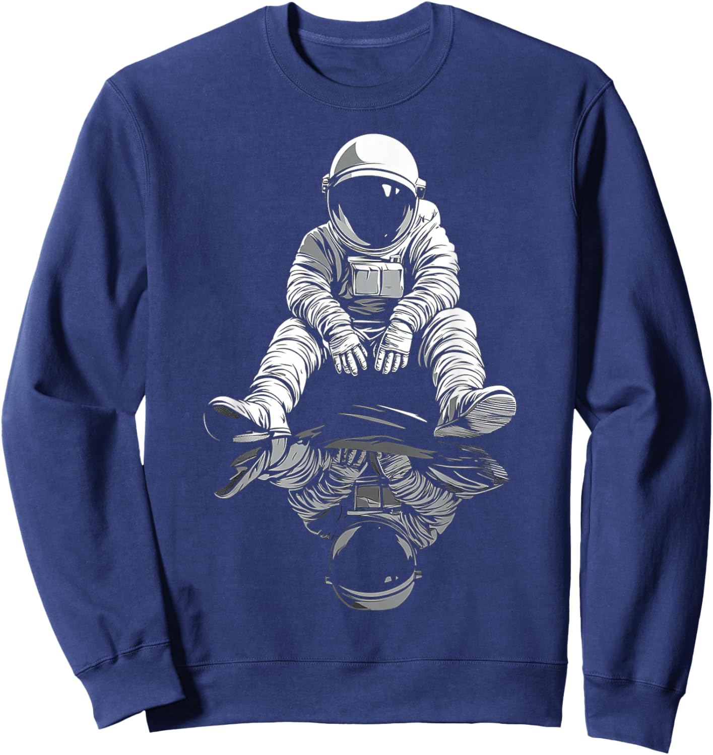 Astronaut Graphic Illustration Astronaut Sweatshirt - Sweatshirt | Navy