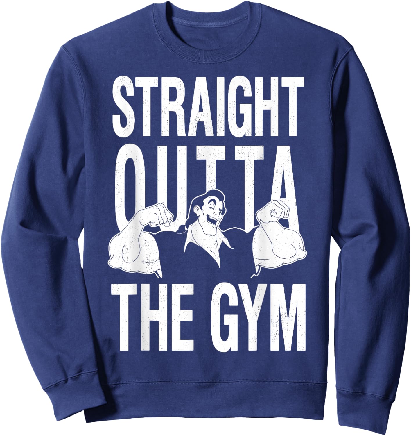 Disney Beauty and the Beast Gaston Straight Outta The Gym Sweatshirt - Sweatshirt | Navy