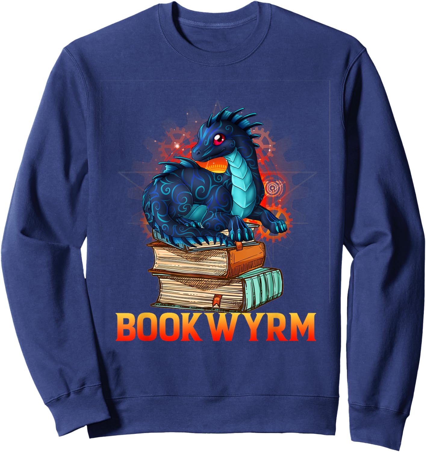 Book Wyrm Bookwyrm Dragon Lover Reading Men Women Gift Sweatshirt - Sweatshirt | Navy