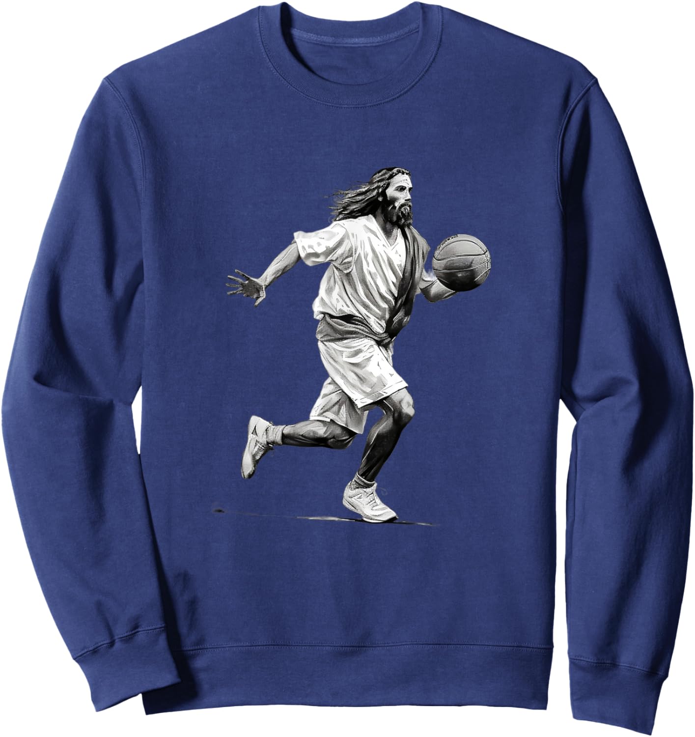 Jesus Christ Playing Basketball - Jesus Legend Team Heaven Sweatshirt - Sweatshirt | Navy