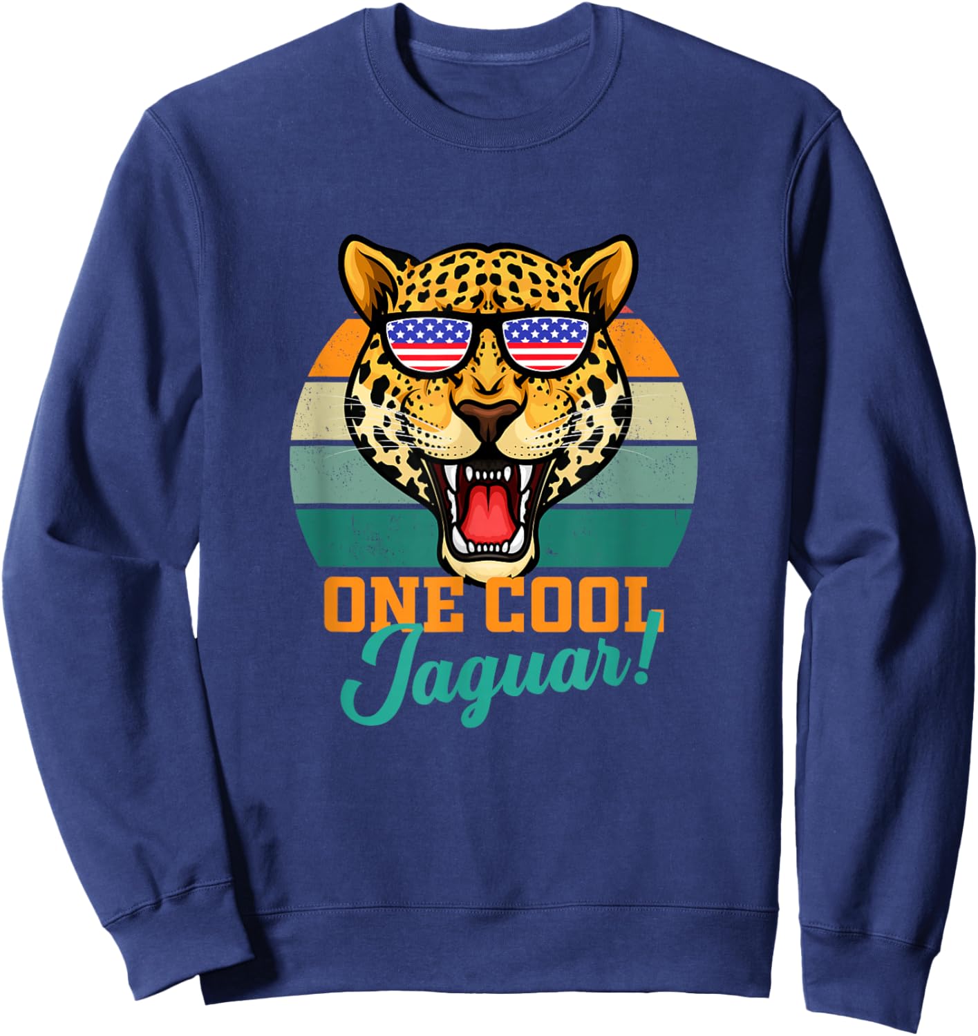 Jaguar Gifts Jaguars USA Flag Men Women Kids Boys Girls Sweatshirt - Sweatshirt | Navy