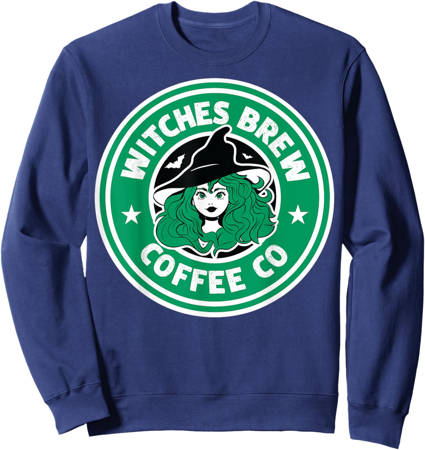 Retro Witches Brew Coffee Co Sweatshirt - Sweatshirt | Navy