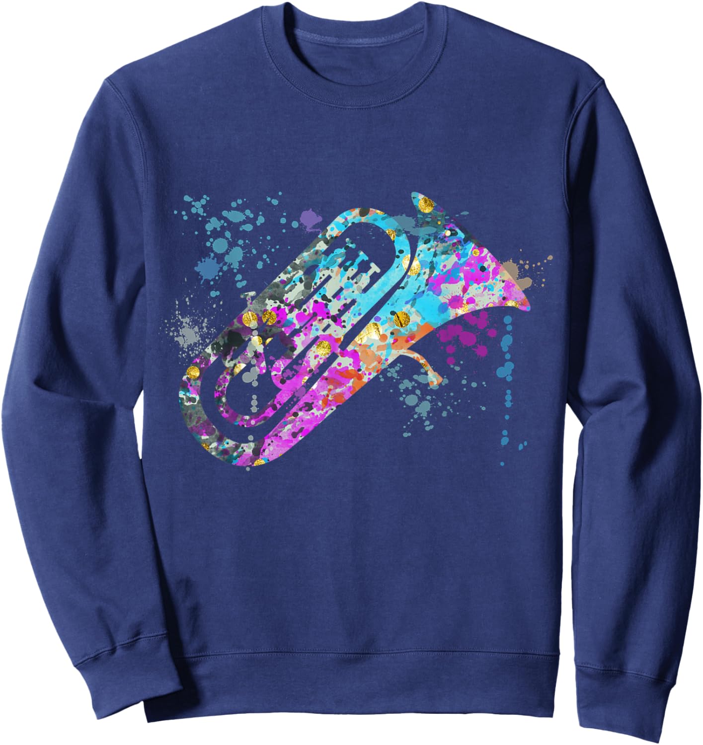Abstract Euphoniums Instruments Silhouette Euphoniums Sweatshirt - Sweatshirt | Navy