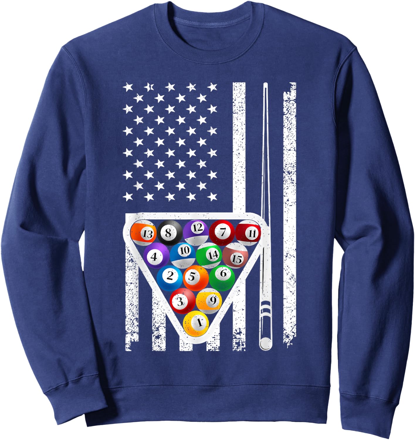 Funny Pool Art Women Billiards Player Billiard Lover Sweatshirt - Sweatshirt | Navy