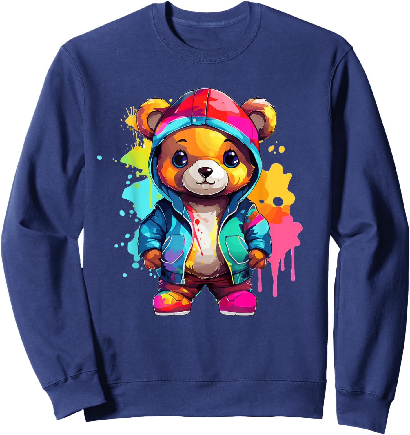 Colorful Teddy Bear Sweatshirt - Sweatshirt | Navy