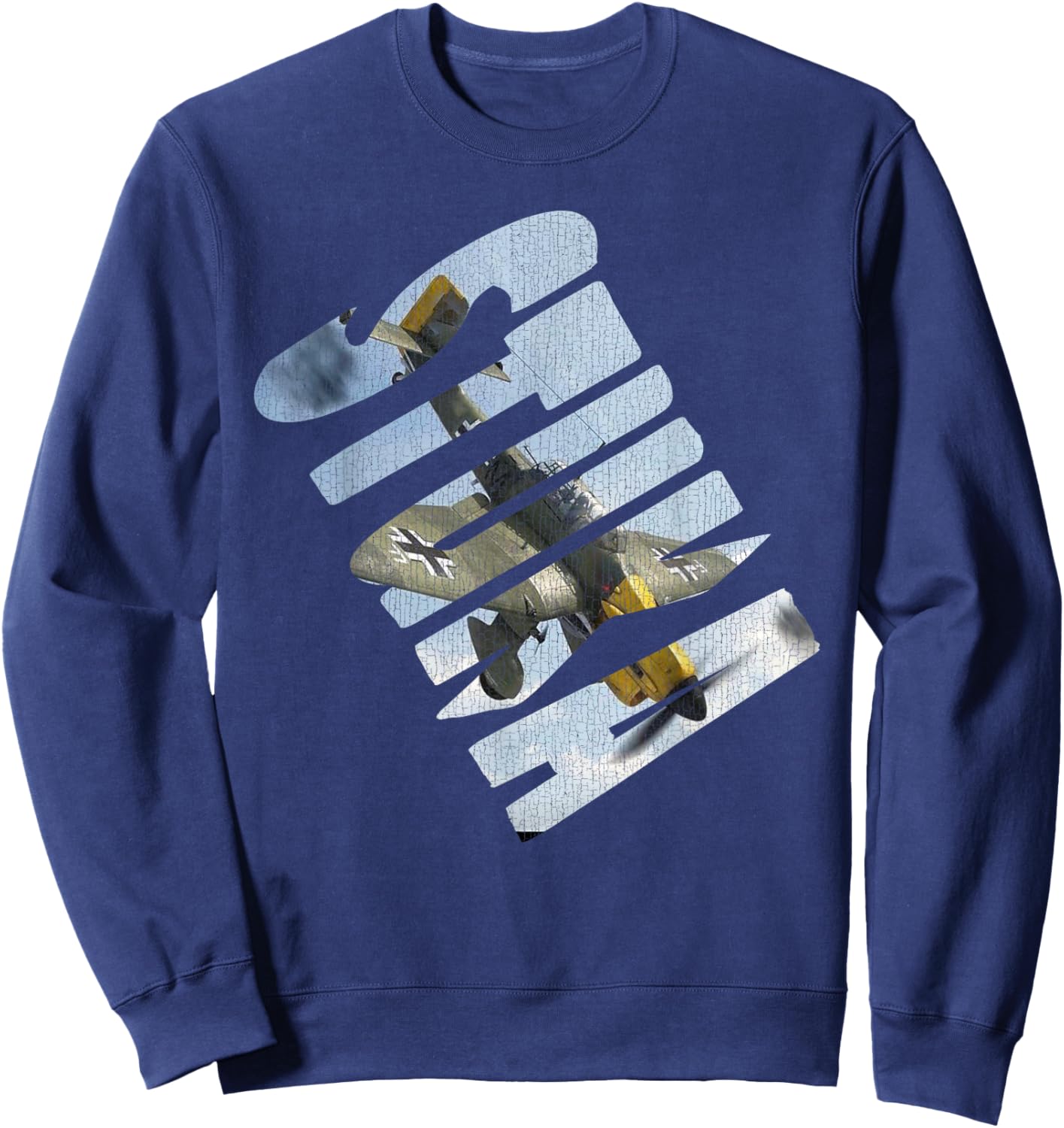 Stuka Junkers Ju 87 WW2 German Warbird Aviation Hobbyist Sweatshirt - Sweatshirt | Navy