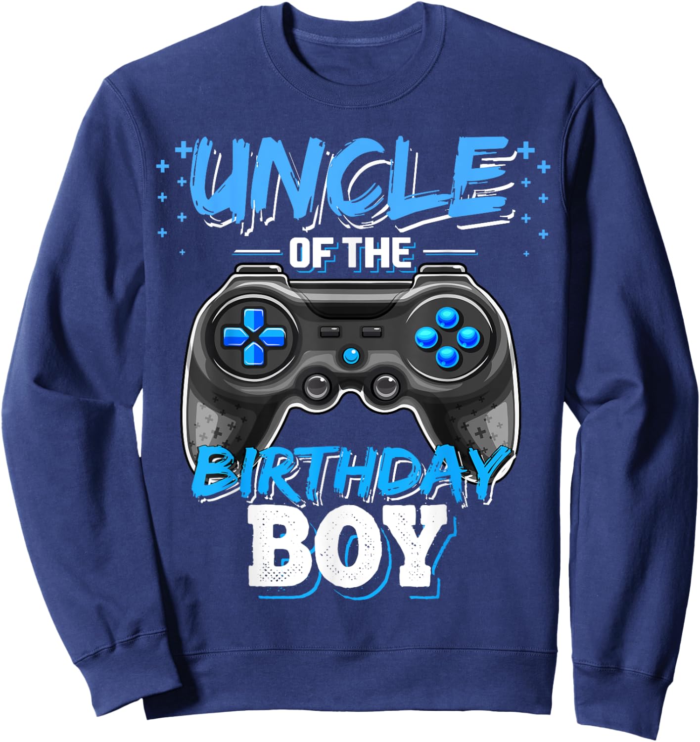 Uncle of the Birthday Boy Matching Video Game Birthday Gift Sweatshirt - Sweatshirt | Navy