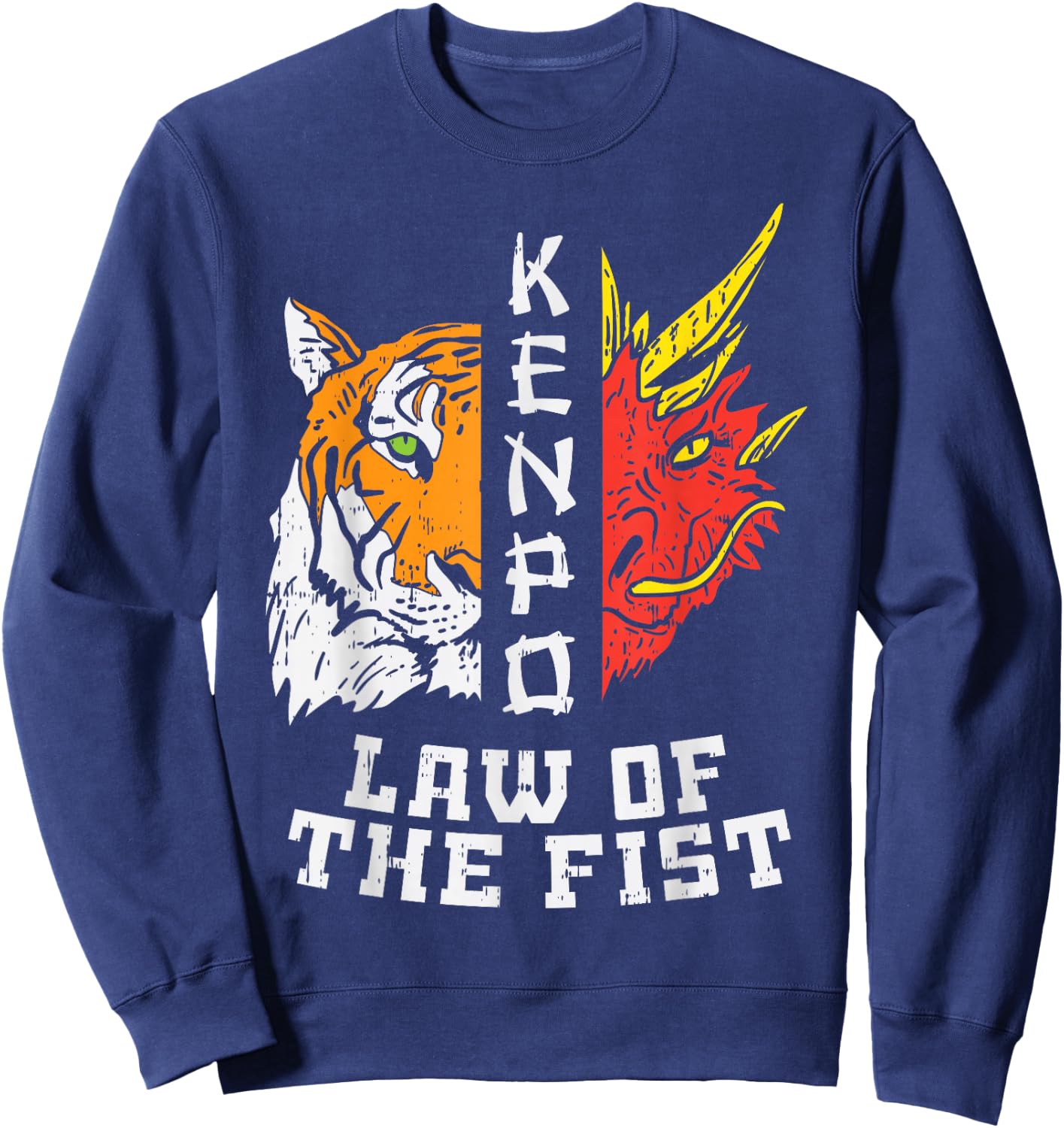 Kenpo Law Of Fist Tiger Dragon Kempo Karate Men Women Gift Sweatshirt - Sweatshirt | Navy