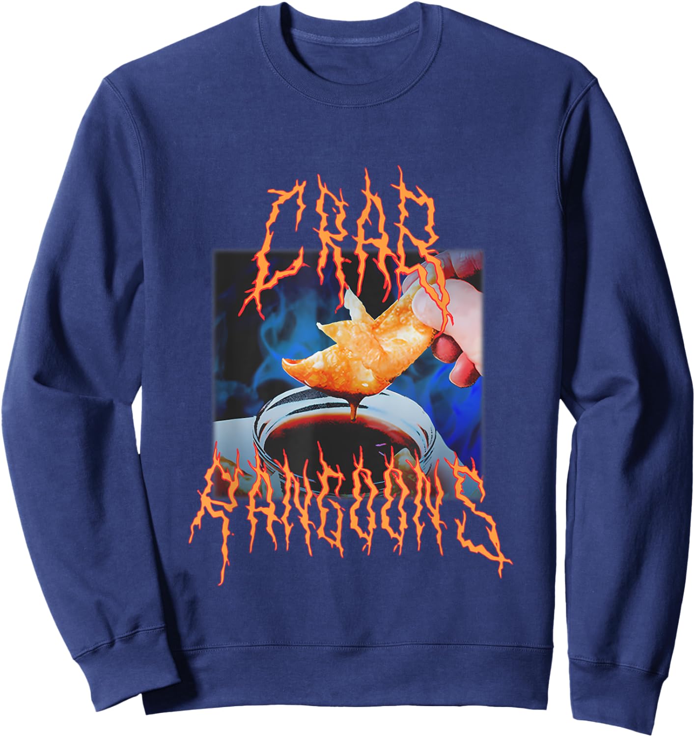 Crab Rangoon Funny Crab Rangoon Lovers Sweatshirt - Sweatshirt | Navy