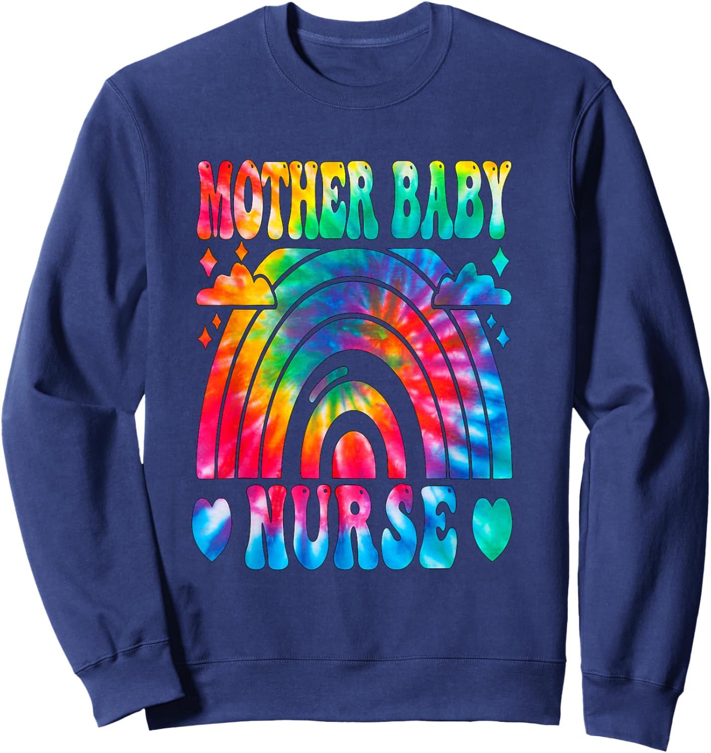 Postpartum Mother Baby Nurse Mom Baby Postpartum Nursing Sweatshirt - Sweatshirt | Navy
