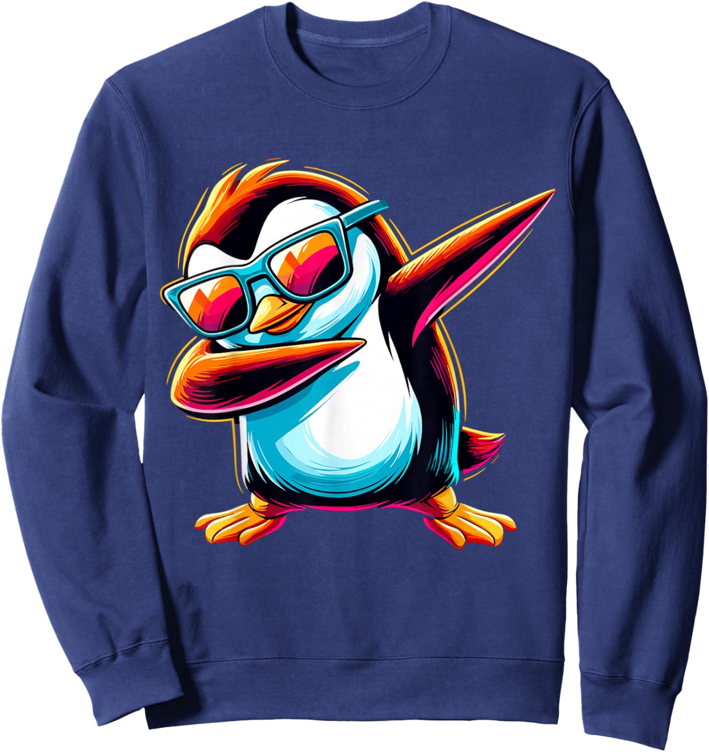 Dabbing Penguin Animal Sweatshirt - Sweatshirt | Navy