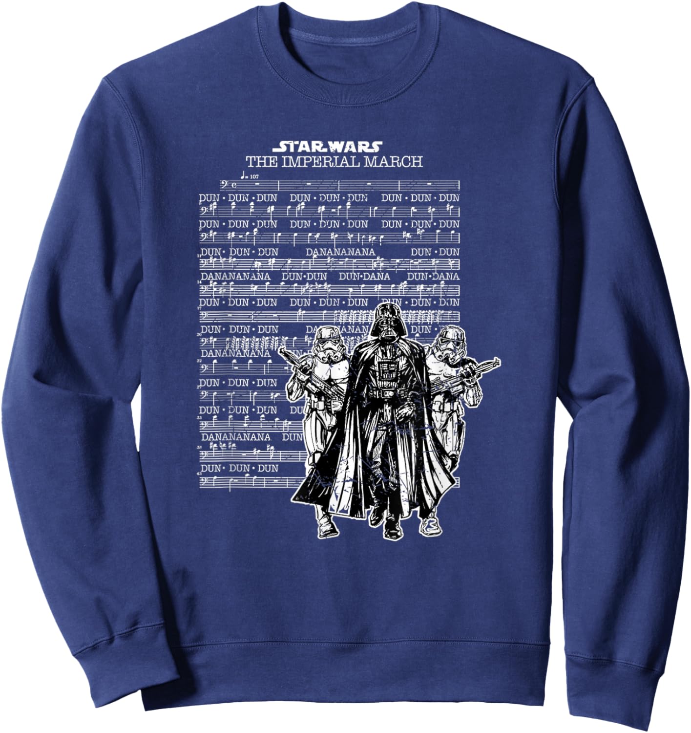 Star Wars Classic Imperial March Partitures Group Shot V2 Sweatshirt - Sweatshirt | Navy