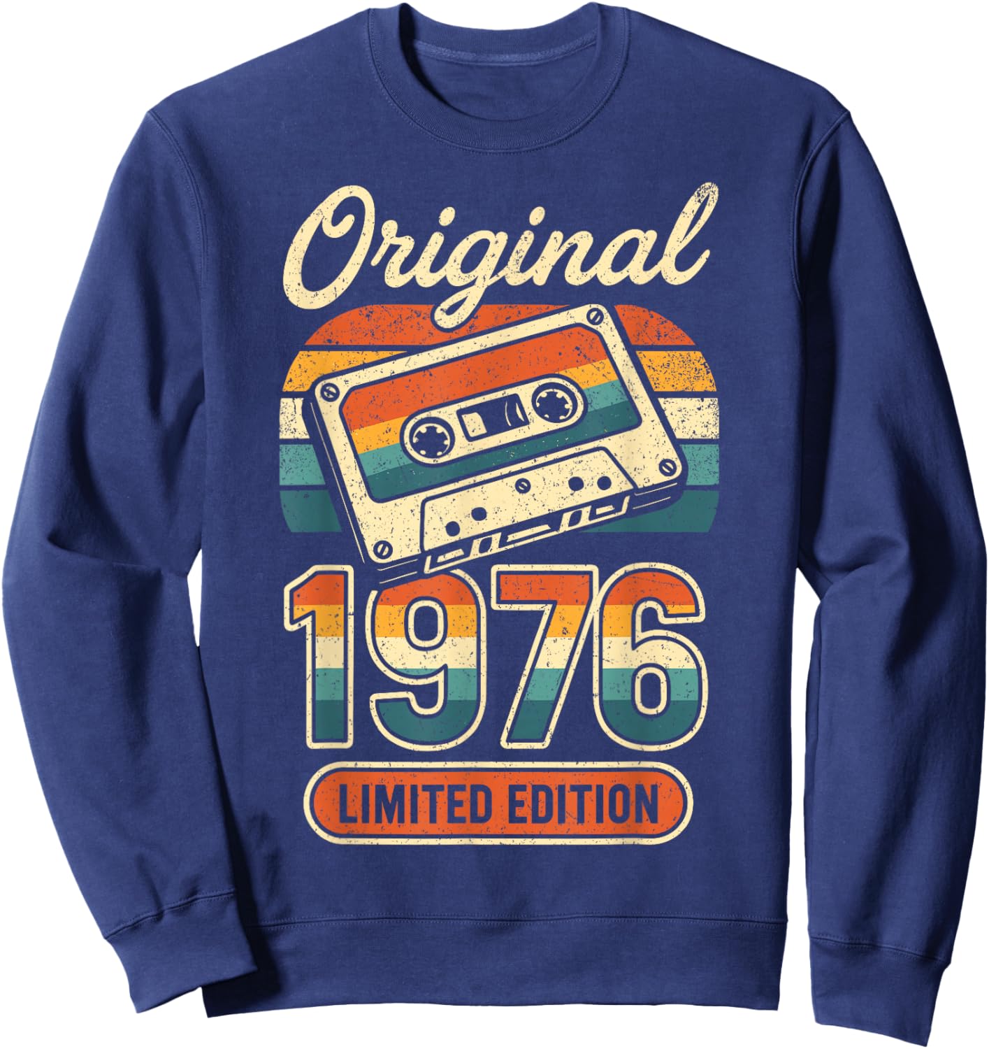 50th Birthday Man Woman 50 Years Decoration 1976 Gift Funny Sweatshirt - Sweatshirt | Navy