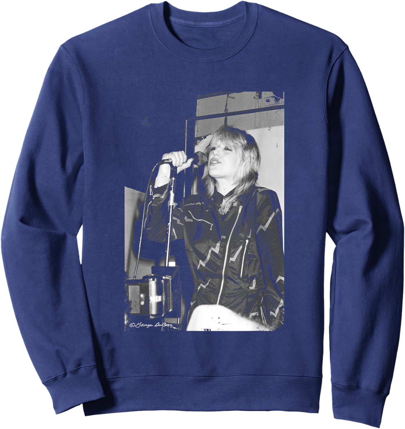 Singer Marianne Faithfull Live By George DuBose Sweatshirt - Sweatshirt | Navy