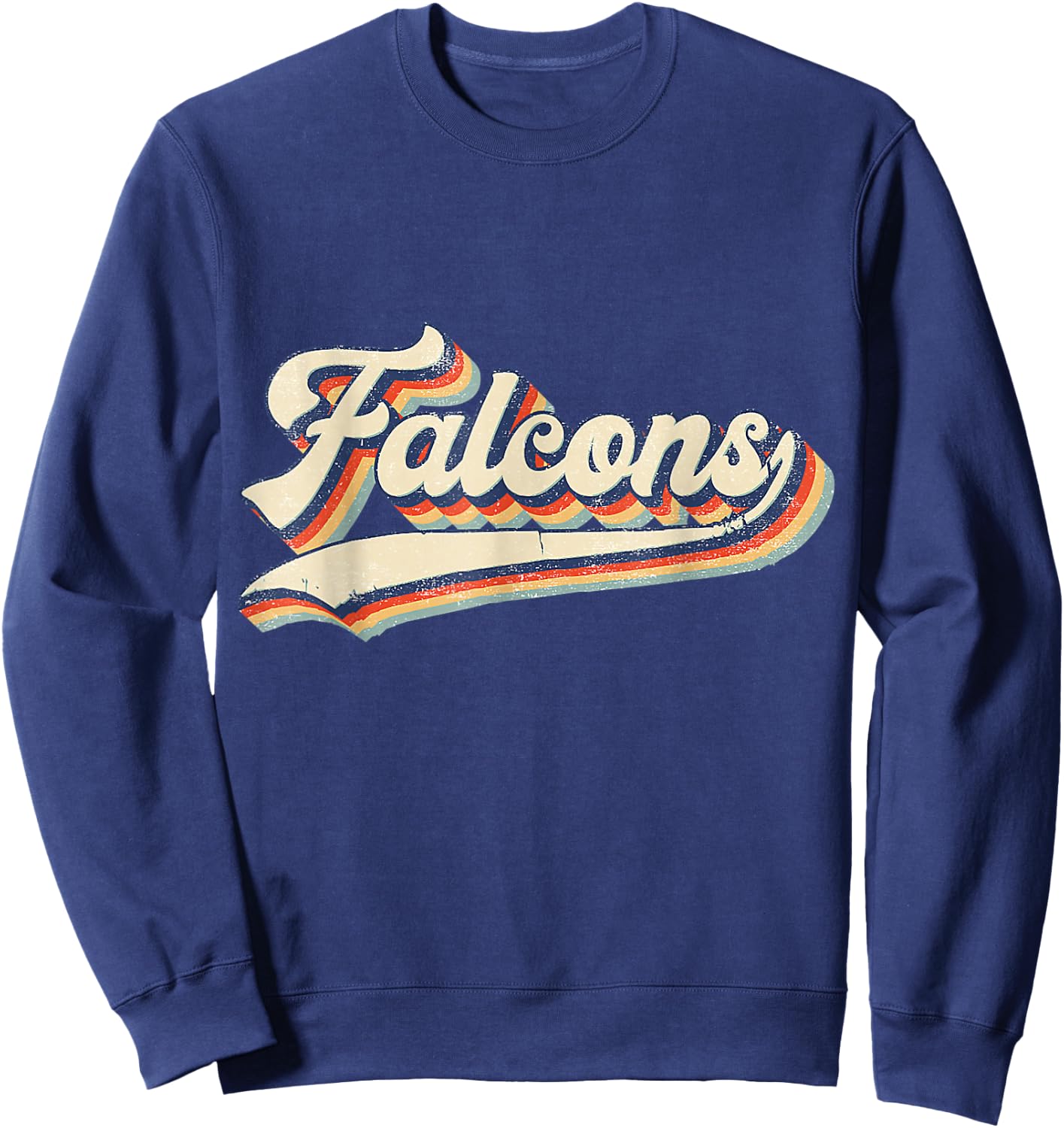 Falcons Sports Name Vintage Retro Women Boy Girl Sweatshirt - Sweatshirt | Navy