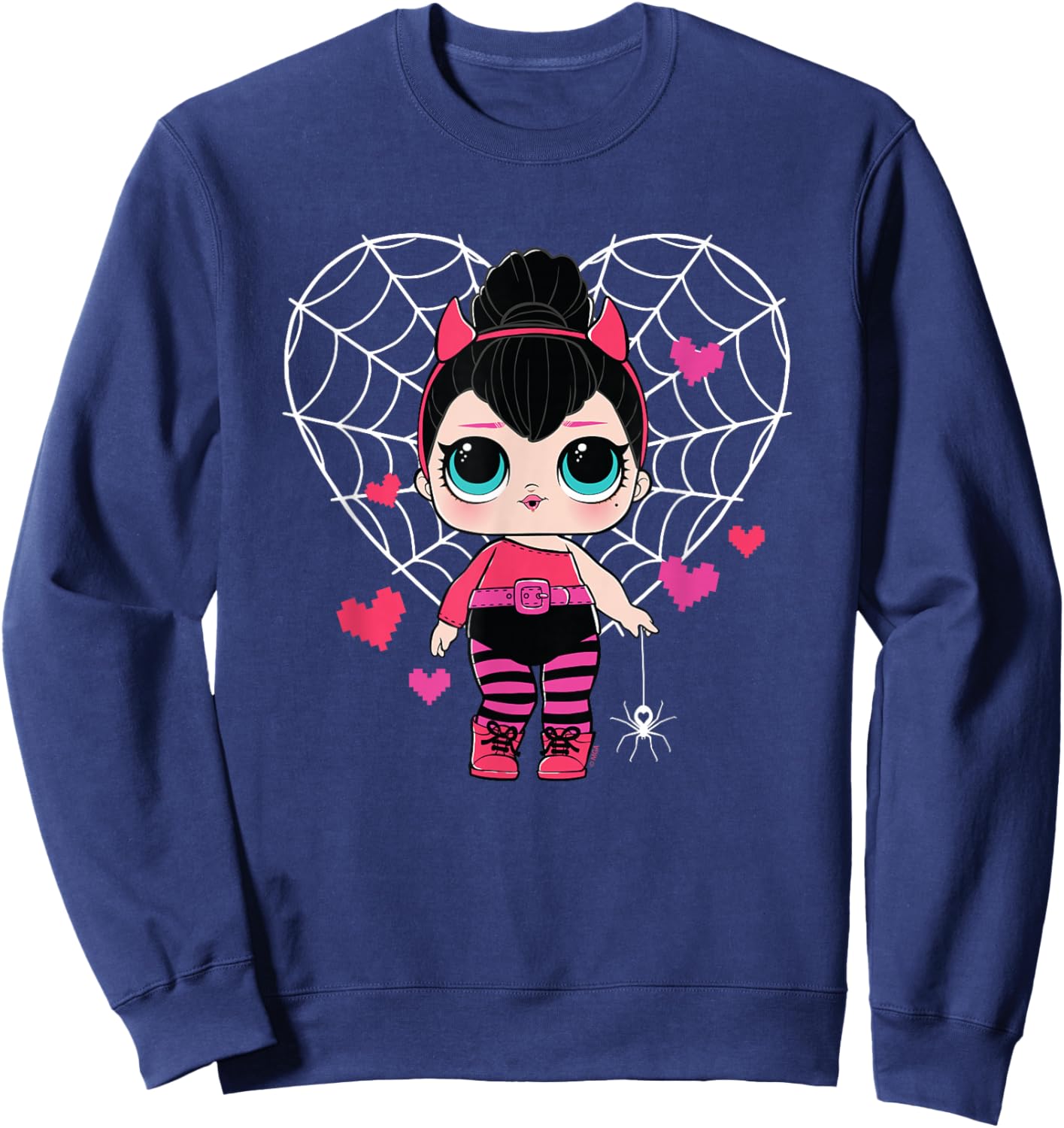 LOL Surprise! - Spice Halloween Spider Web with Hearts Sweatshirt - Sweatshirt | Navy