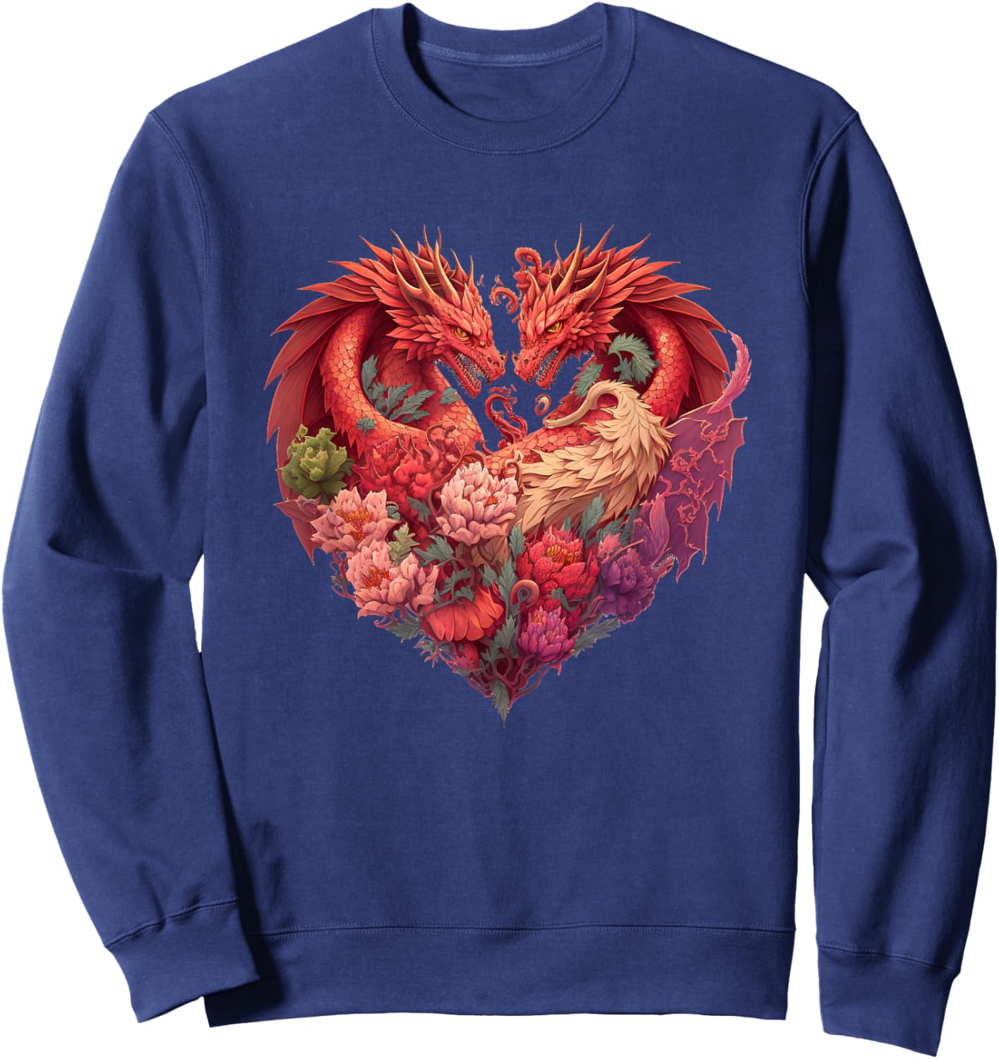 Valentine's Day Dragon Heart Sweatshirt - Sweatshirt | Navy