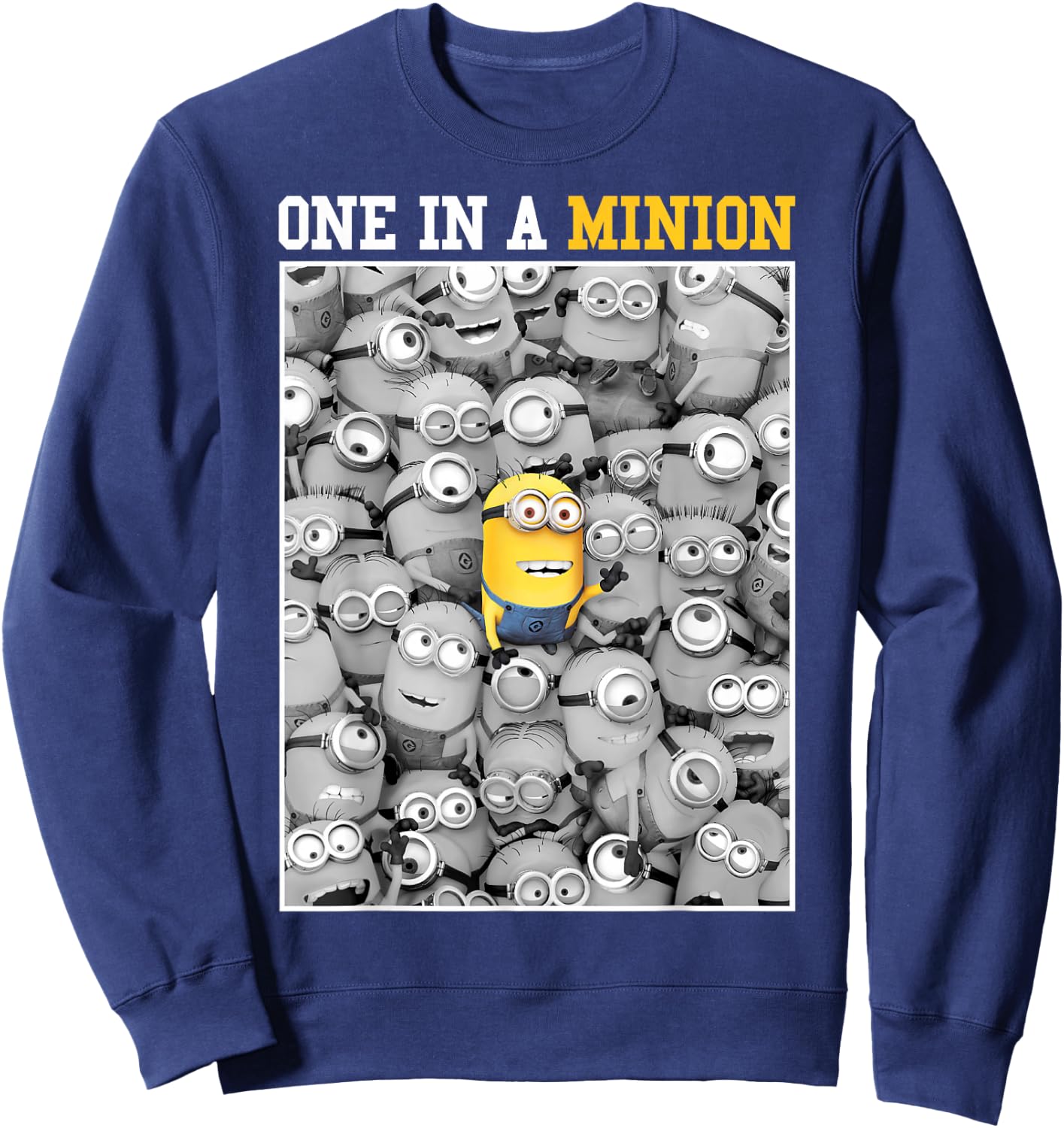 Despicable Me Minions One in A Minion Color Pop Portrait Small Sweatshirt - Sweatshirt | Navy