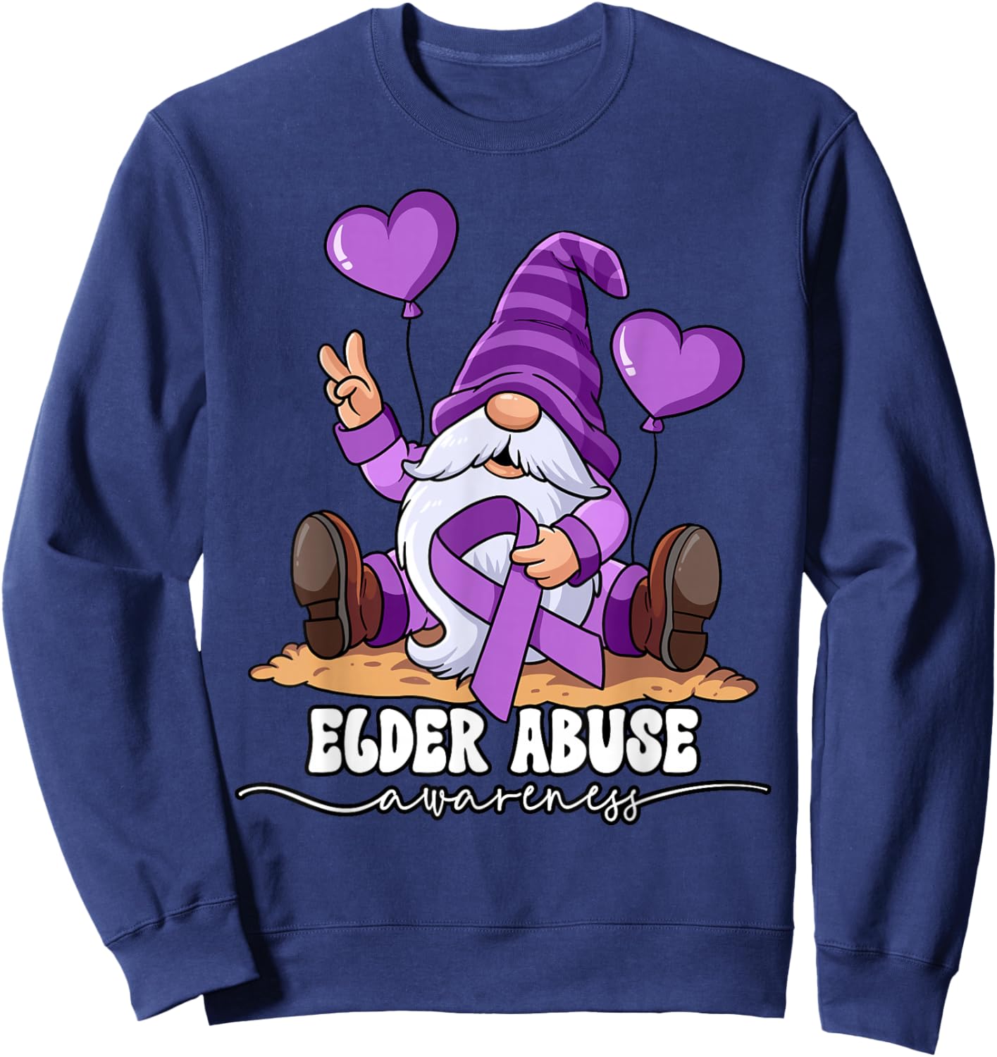 Elder Abuse Awareness Sweatshirt - Sweatshirt | Navy