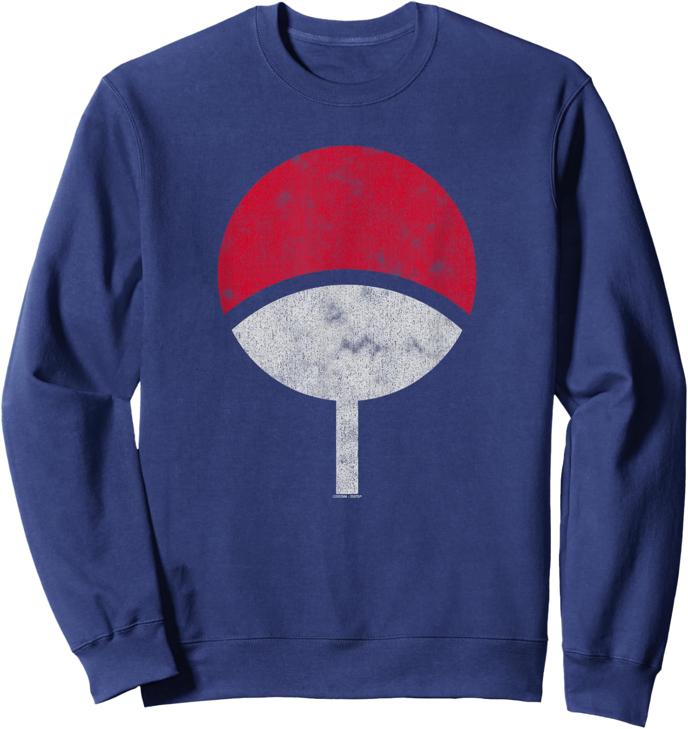 Naruto Shippuden Sasuke Uchiha Symbol Desperate Sweatshirt - Sweatshirt | Navy