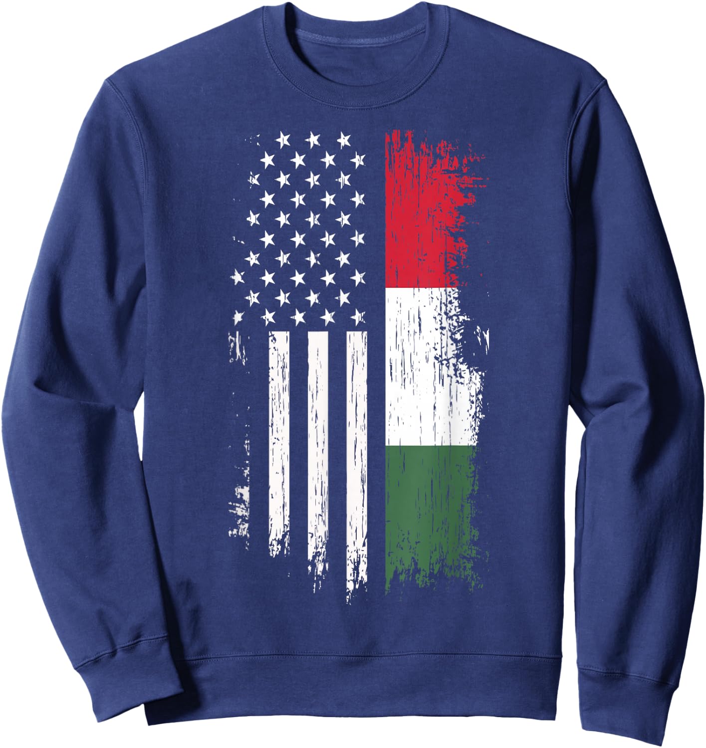 Hungarian American Flag - Pride Hungary USA Shirt Sweatshirt - Sweatshirt | Navy