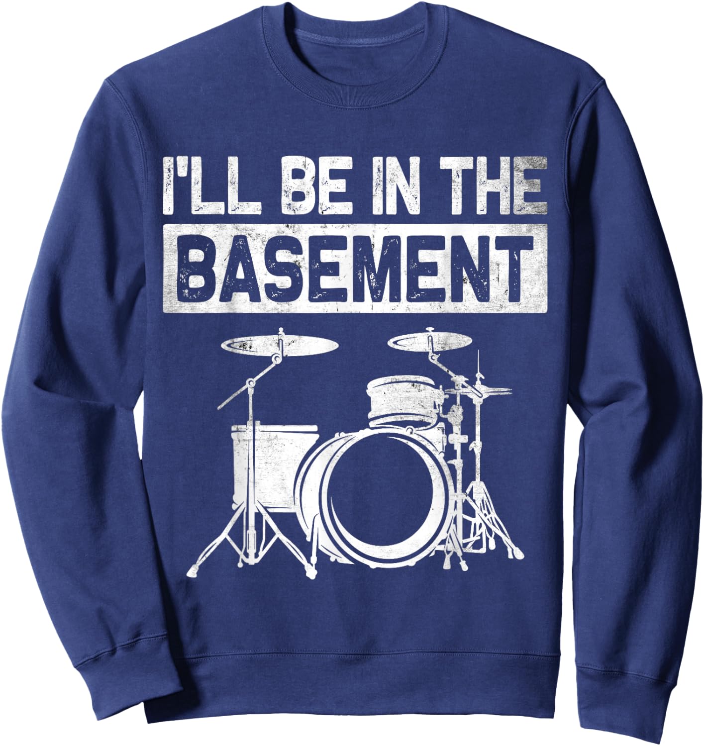 Funny Drummer Art Drum Set Drumming Lovers Women Sweatshirt - Sweatshirt | Navy