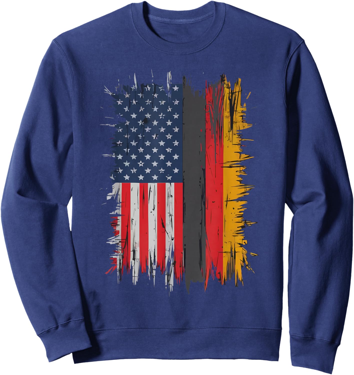 Half German Half American USA Flag Germany America Sweatshirt - Sweatshirt | Navy