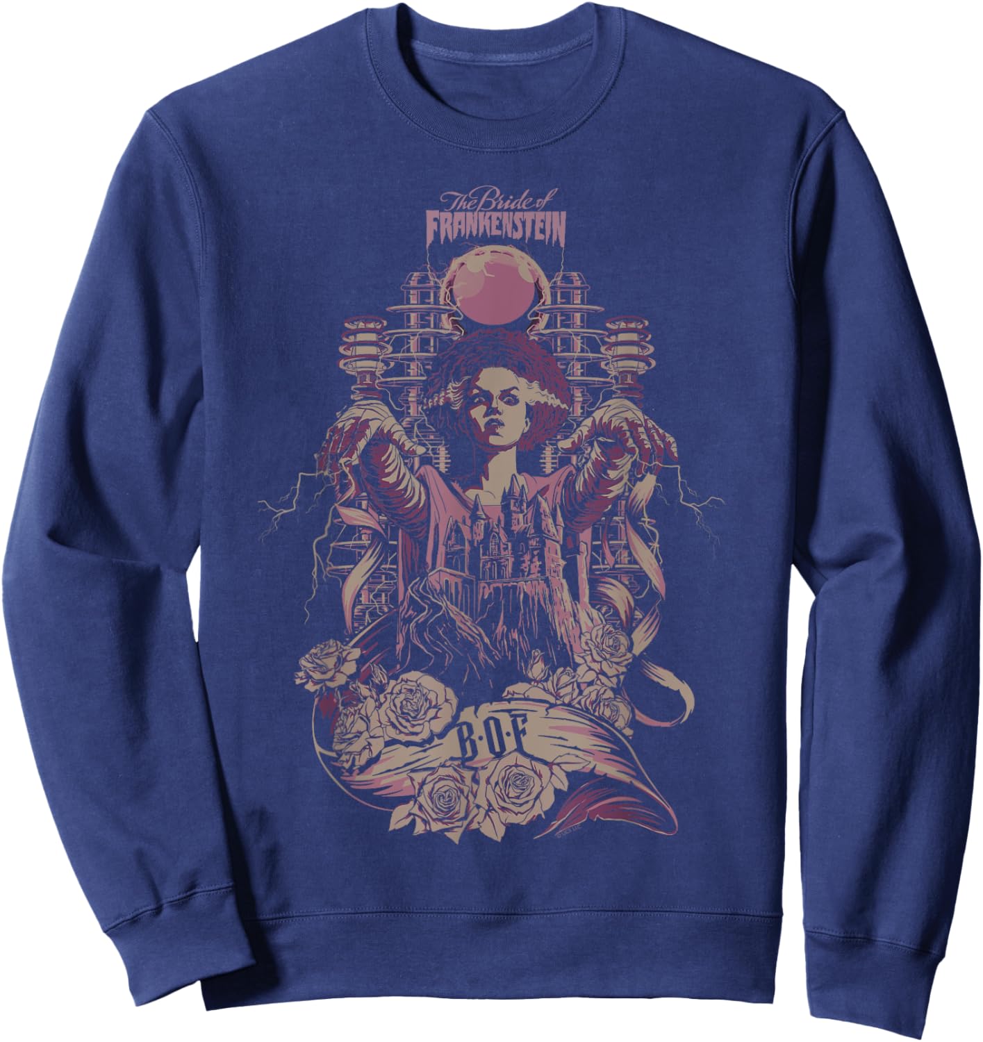 Universal Monsters Bride Of Frankenstein Vintage Sweatshirt - Sweatshirt | Navy