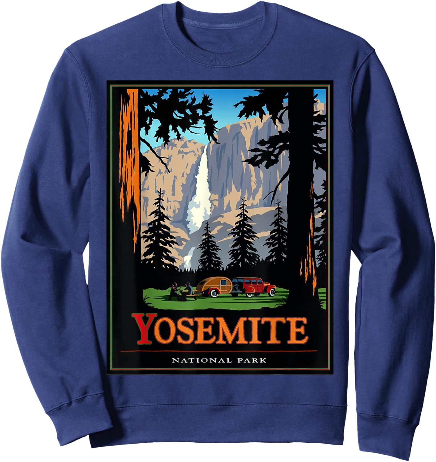 Yosemite Shirt Vintage National Park Sweatshirt - Sweatshirt | Navy