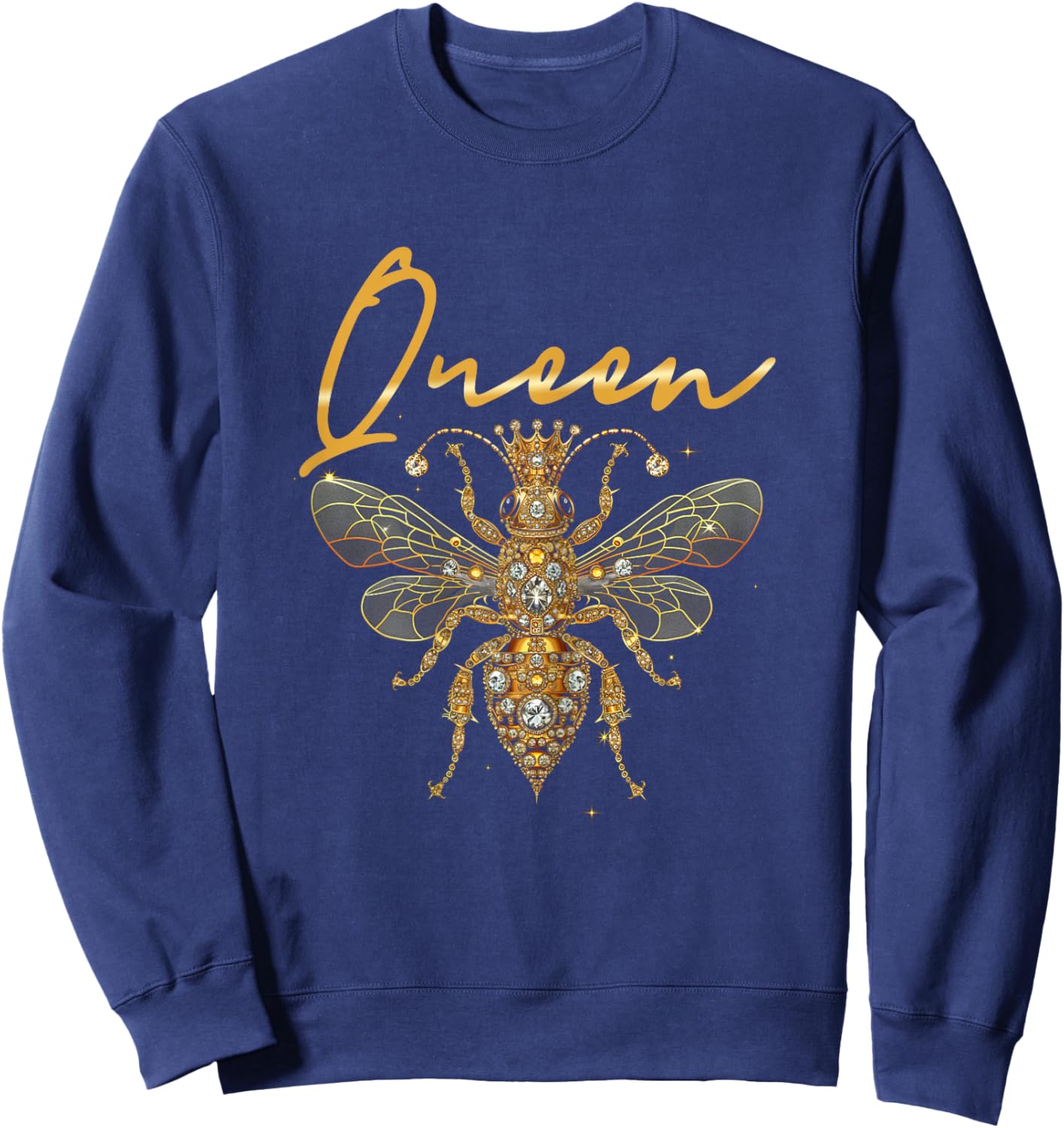 Queen Bee Jewellery Jewels Sweet Beekeeping Beekeeper Sweatshirt - Sweatshirt | Navy