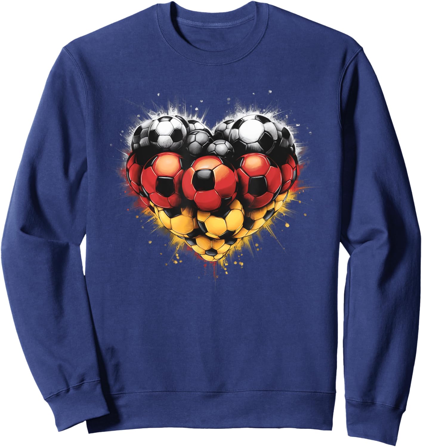 Deutschland Flagge - Herz aus Leidenschaft für Deutschland Sweatshirt - Sweatshirt | Navy