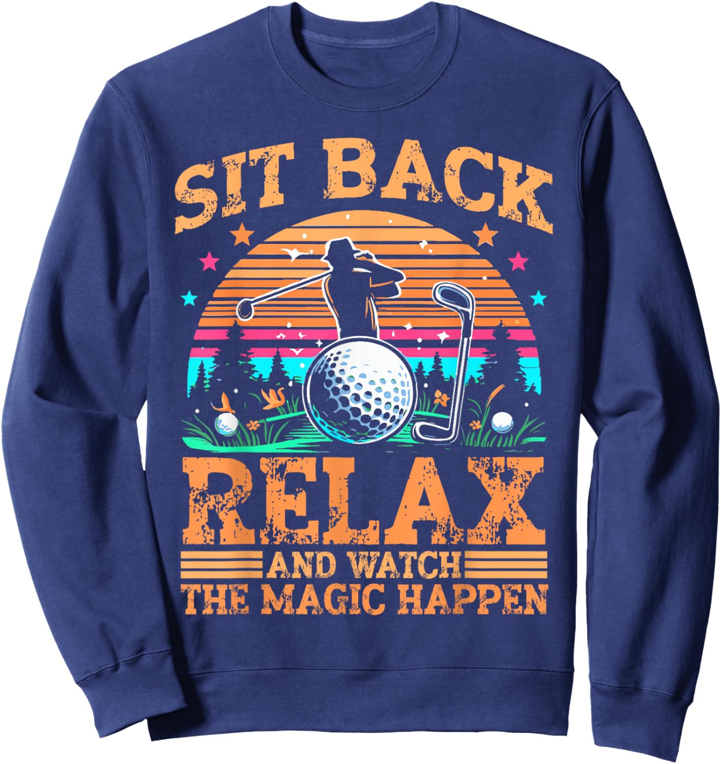 Funny Golf Player Sweatshirt - Sweatshirt | Navy