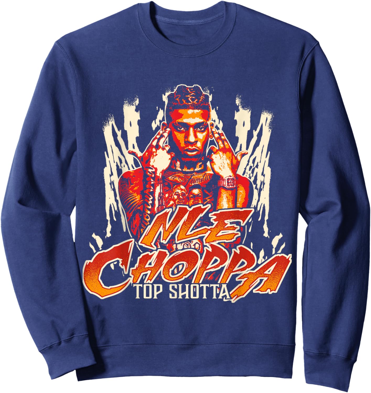 Nle Choppa - Top Shotta Sweatshirt - Sweatshirt | Navy